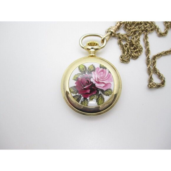 Women's Armex 17 Jewels Incabloc Hand Wind Flower Cover Analog Dial Watch (D341) - Picture 5 of 5